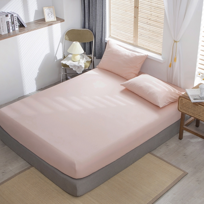 91家纺网 家纺一手货源 找家纺 小米笠 2021新款全棉水洗棉床笠玉色