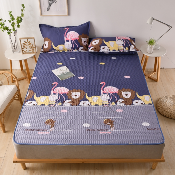 91家纺网 家纺一手货源 找家纺 床笠人家 2021新款全棉夹棉防水床护垫 绿野仙踪