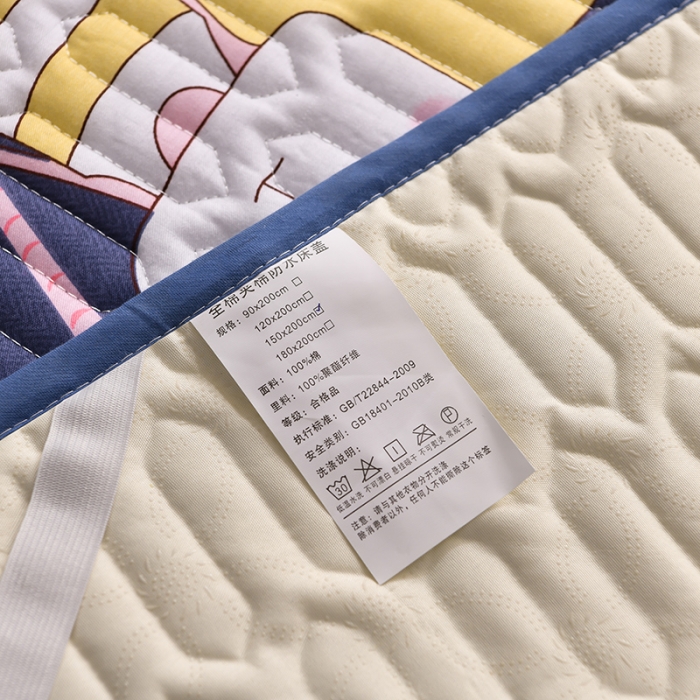 91家纺网 家纺一手货源 找家纺 床笠人家 2021新款全棉夹棉防水床护垫 绿野仙踪