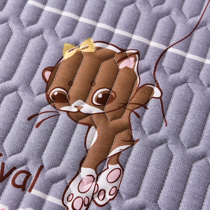 91家纺网 家纺一手货源 找家纺 床笠人家 2021新款全棉夹棉防水床护垫 绿野仙踪