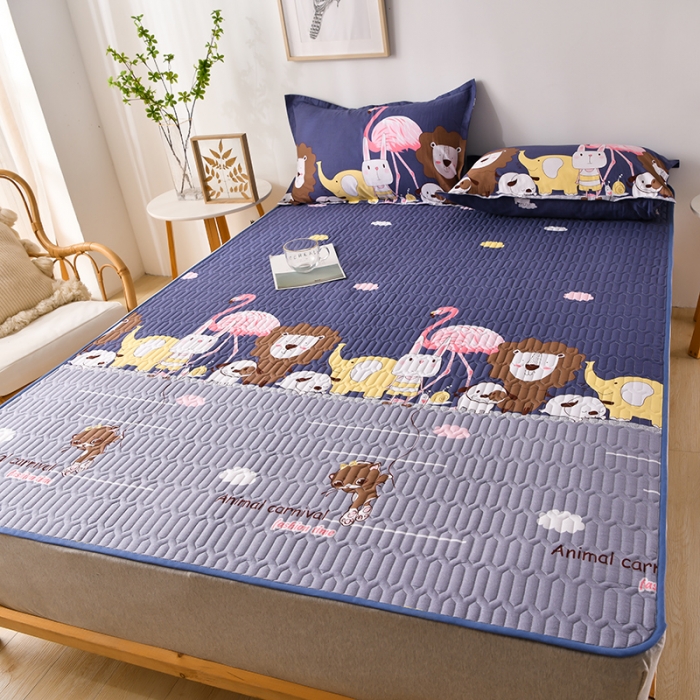 91家纺网 家纺一手货源 找家纺 床笠人家 2021新款全棉夹棉防水床护垫 绿野仙踪