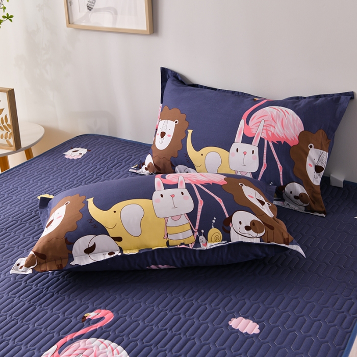 91家纺网 家纺一手货源 找家纺 床笠人家 2021新款全棉夹棉防水床护垫 绿野仙踪