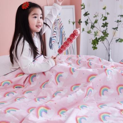 我喜欢 2021新款40s全棉水洗棉幼儿园夏被儿童夏被 彩虹