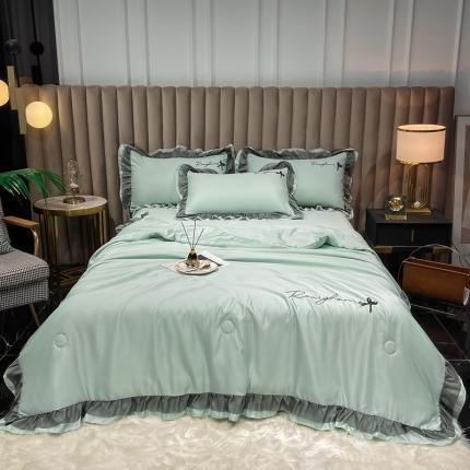 91家纺网 家纺一手货源 找家纺 （总）富米莱（原臻工厂）2023新款同心结韩版水洗天丝夏被四件套