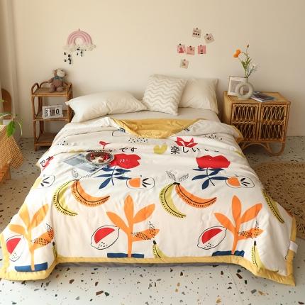 91家纺网 家纺一手货源 找家纺 薇玛仕2023新款洛卡棉夏凉被空调被 缤纷花朵