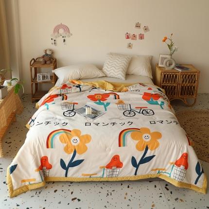 薇玛仕2023新款洛卡棉夏凉被空调被 太阳花