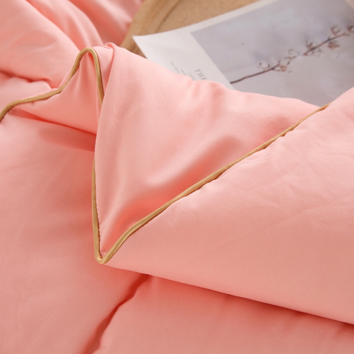 91家纺网 家纺一手货源 找家纺 薇玛仕2023新款贝柔棉烫花大豆夏被空调被 玉色