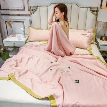 寐居家纺 2021新款轻奢天丝刺绣夏被 奶油玉-泫雅花