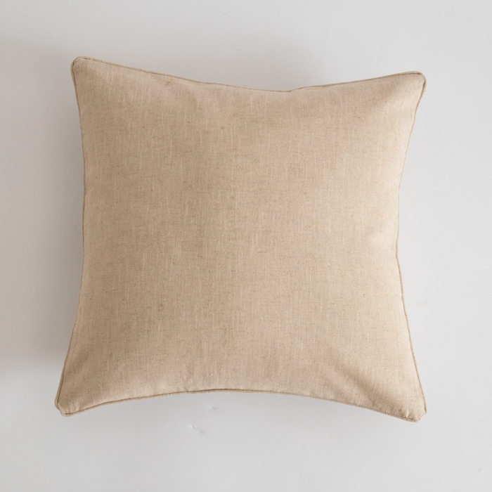 91家纺网 家纺一手货源 找家纺 美茉 2021新款纯色棉麻抱枕----嵌绳款 麻本色