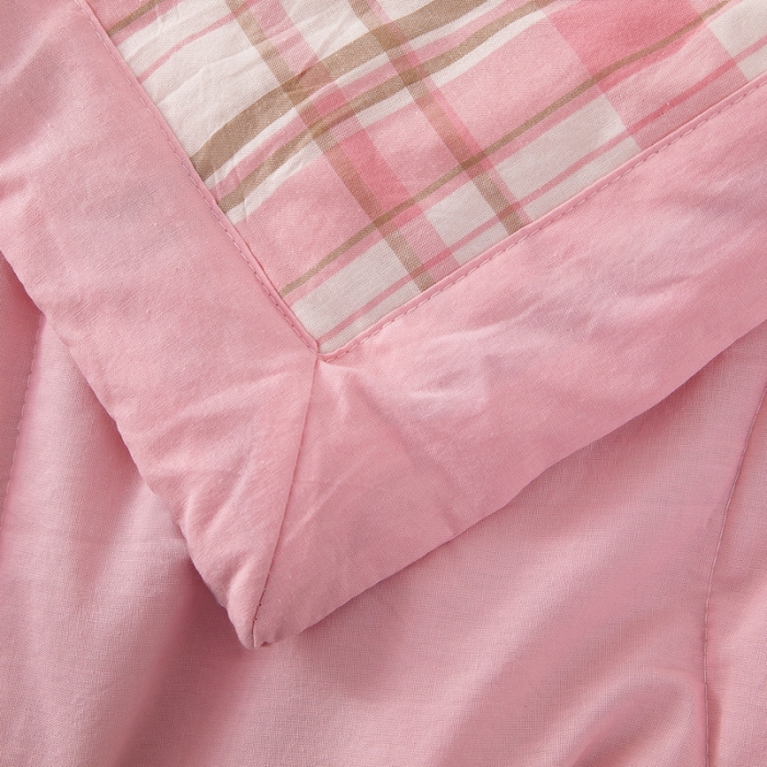 91家纺网 家纺一手货源 找家纺 天瑜家纺 2023新款全棉色织水洗棉夏被 粉彩格