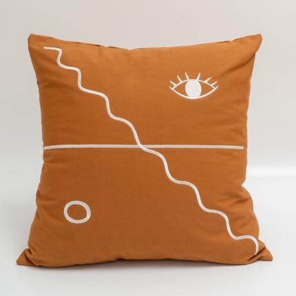 91家纺网 家纺一手货源 找家纺 （总）美茉 2021新款帆布刺绣抱枕----脸谱款