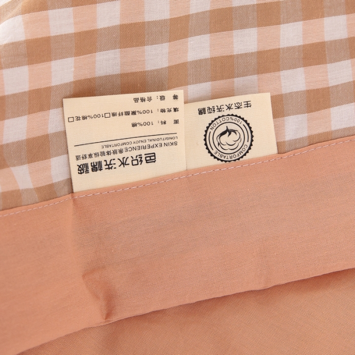 91家纺网 家纺一手货源 找家纺 天瑜家纺 2023新款全棉色织水洗棉夏被 粉小格