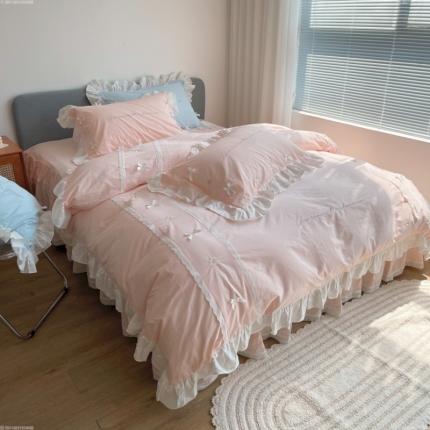 91家纺网 家纺一手货源 找家纺 （总）嗨购2021网红爆款韩版公主女神风全棉水洗棉四件套