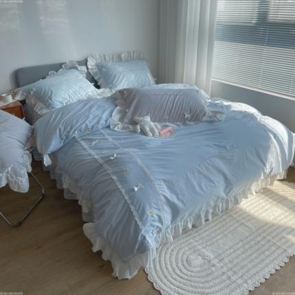 91家纺网 家纺一手货源 找家纺 （总）嗨购2021网红爆款韩版公主女神风全棉水洗棉四件套