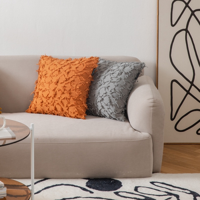 91家纺网 家纺一手货源 找家纺 （总）美茉 2021新款菱形剪花抱枕----素色款