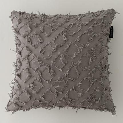 美茉 2021新款菱形剪花抱枕----素色款 浅灰