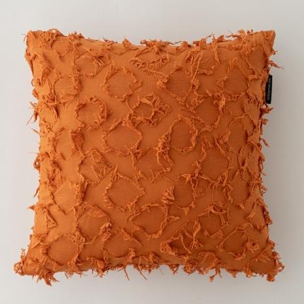 美茉 2021新款菱形剪花抱枕----素色款 燃橙