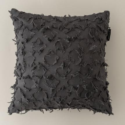 美茉 2021新款菱形剪花抱枕----素色款 深灰