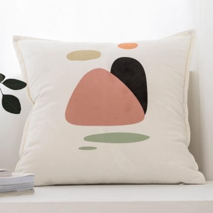 91家纺网 家纺一手货源 找家纺 美茉 2021新款针织棉绒印花靠垫 阿维尼