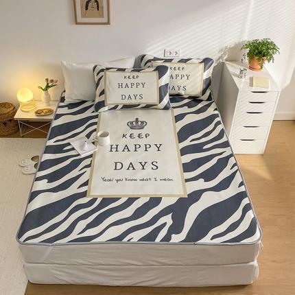 雅居纺家纺 2022新款大版800D印花冰丝席 醇香