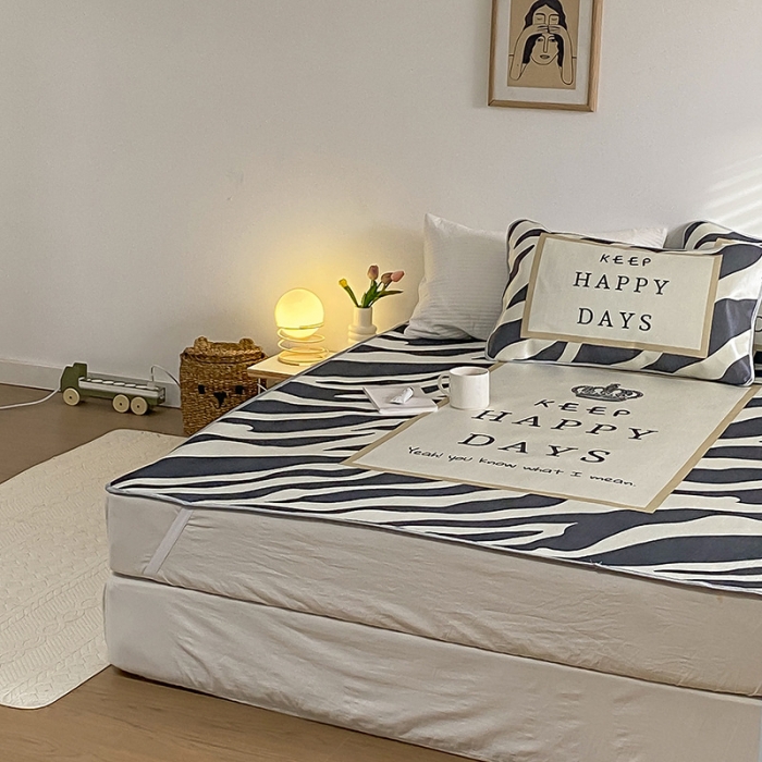 91家纺网 家纺一手货源 找家纺 雅居纺家纺 2022新款大版800D印花冰丝席 醇香