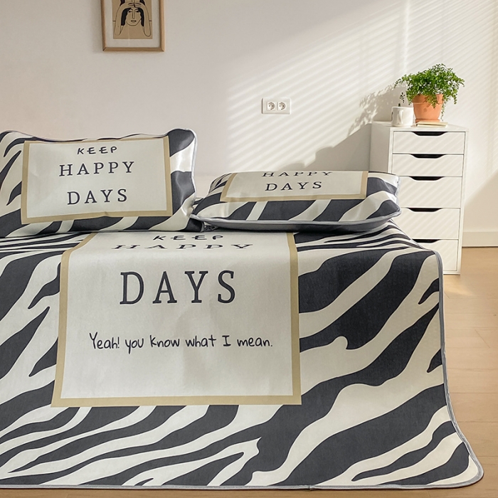 91家纺网 家纺一手货源 找家纺 雅居纺家纺 2022新款大版800D印花冰丝席 醇香