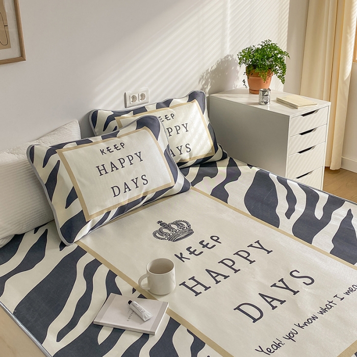 91家纺网 家纺一手货源 找家纺 雅居纺家纺 2022新款大版800D印花冰丝席 醇香