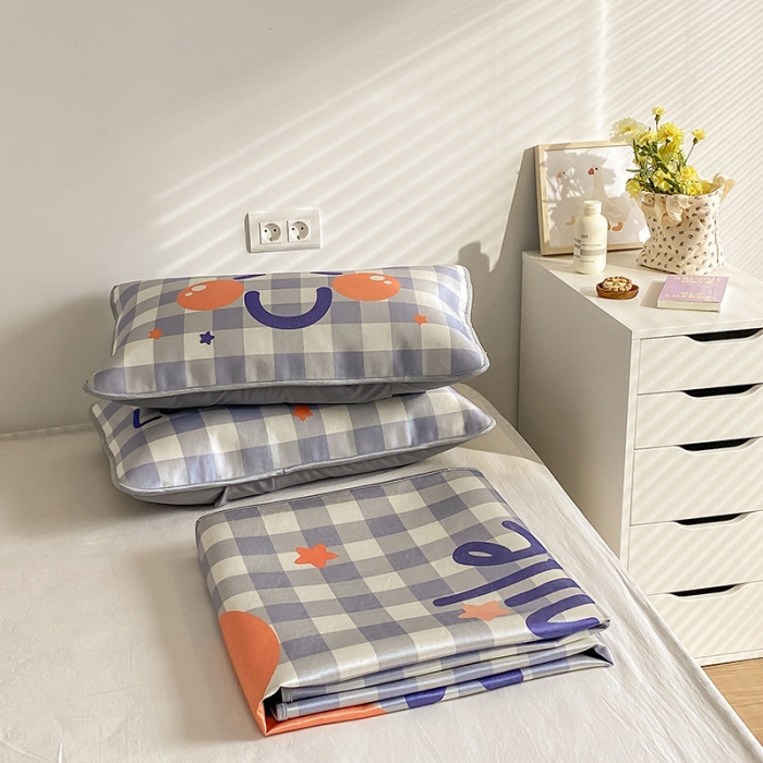 91家纺网 家纺一手货源 找家纺 雅居纺家纺 2022新款大版800D印花冰丝席 开心笑脸