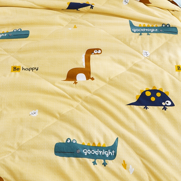 91家纺网 家纺一手货源 找家纺 畅销被业2022新款水洗棉夏被夏凉被 动物世界