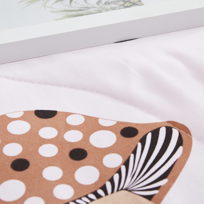 91家纺网 家纺一手货源 找家纺 畅销被业2023新款水洗棉夏被夏凉被 蘑菇