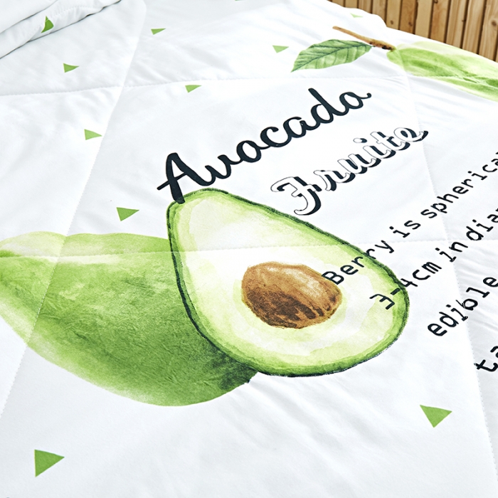 91家纺网 家纺一手货源 找家纺 畅销被业2023新款水洗棉夏被夏凉被 牛油果