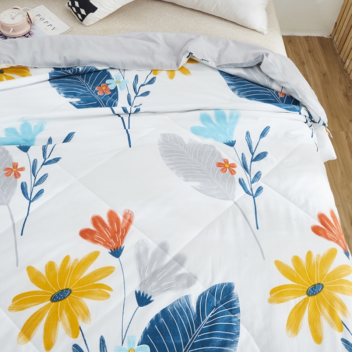 91家纺网 家纺一手货源 找家纺 畅销被业2024新款水洗棉夏被夏凉被 太阳花