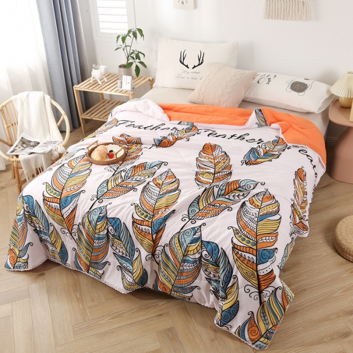 91家纺网 家纺一手货源 找家纺 畅销被业2022新款水洗棉夏被夏凉被 异域风情