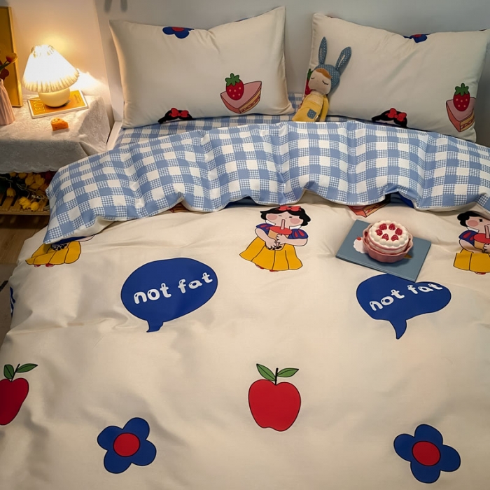 91家纺网 家纺一手货源 找家纺 梦家居 2021春季新品全棉小清新四件套小公主