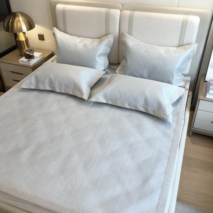 91家纺网 家纺一手货源 找家纺 馨蕊2021新款高端可水洗抗菌冰感凉席 漫生活-灰