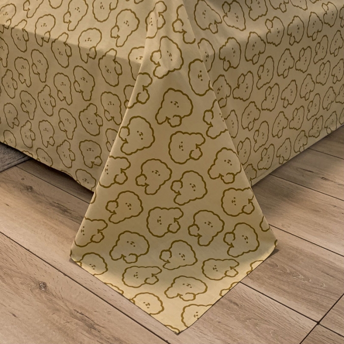 91家纺网 家纺一手货源 找家纺 梦家居 2021春季新品全棉小清新四件套熊珍珍