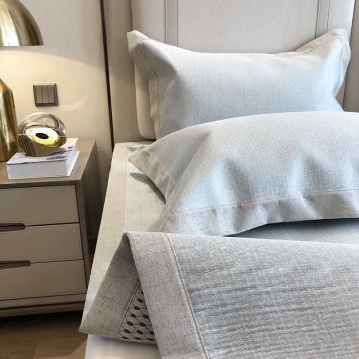 91家纺网 家纺一手货源 找家纺 馨蕊2021新款高端可水洗抗菌冰感凉席 漫生活-灰