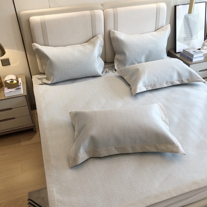 91家纺网 家纺一手货源 找家纺 馨蕊2021新款高端可水洗抗菌冰感凉席 漫生活-灰