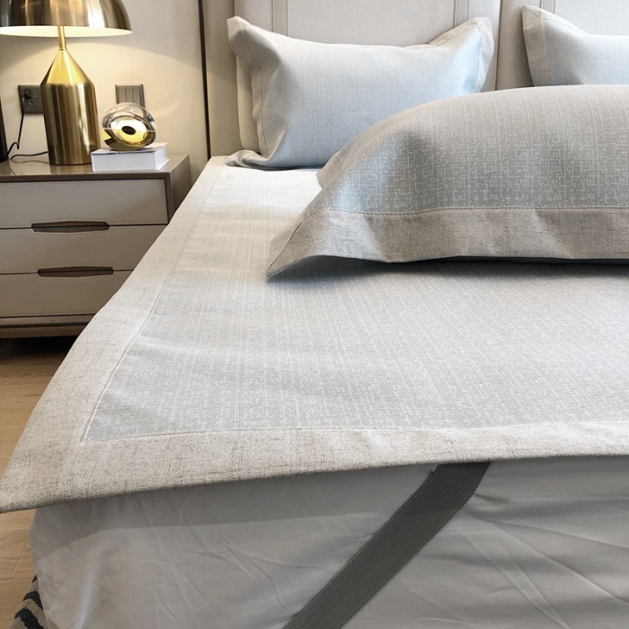 91家纺网 家纺一手货源 找家纺 馨蕊2021新款高端可水洗抗菌冰感凉席 漫生活-灰