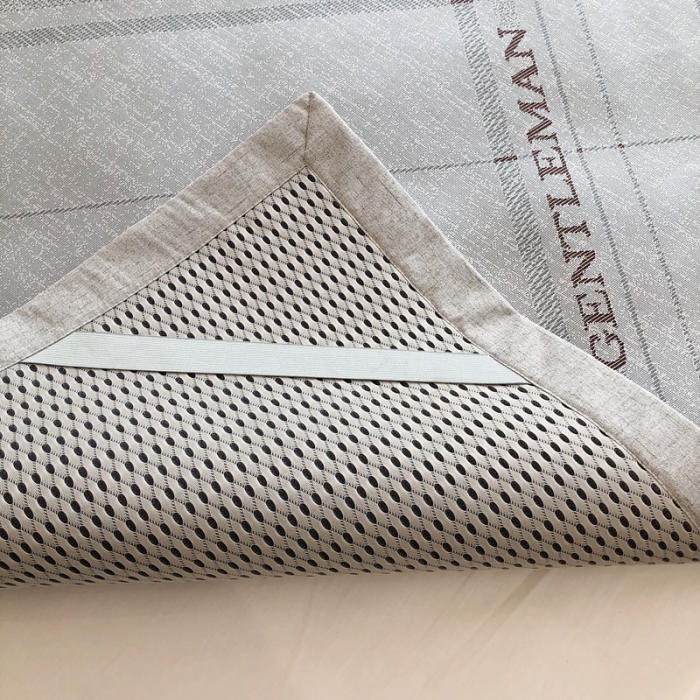 91家纺网 家纺一手货源 找家纺 馨蕊2021新款高端可水洗抗菌冰感凉席 英伦时光-灰