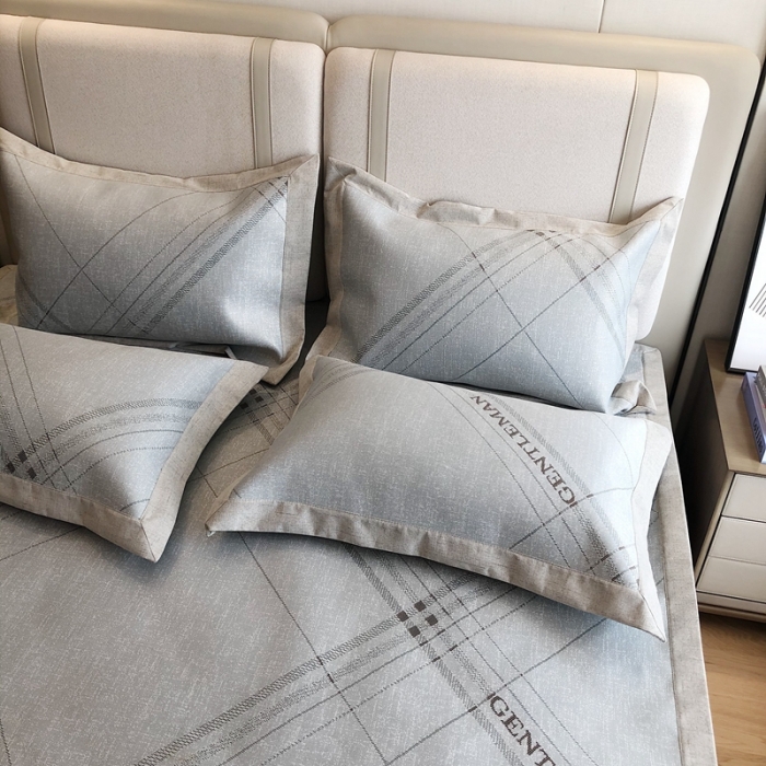 91家纺网 家纺一手货源 找家纺 馨蕊2021新款高端可水洗抗菌冰感凉席 英伦时光-灰