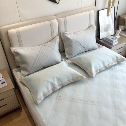 馨蕊2021新款高端可水洗抗菌冰感凉席 英伦时光-绿