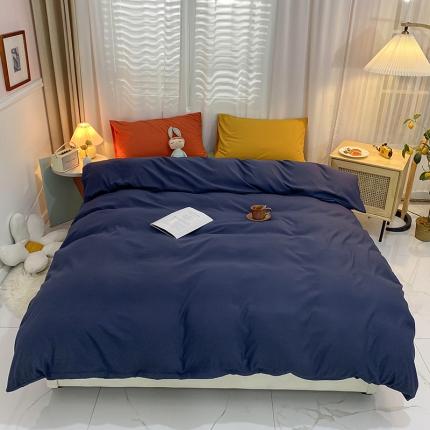 曼谷 新款混搭风四件套 藏青-豆绿