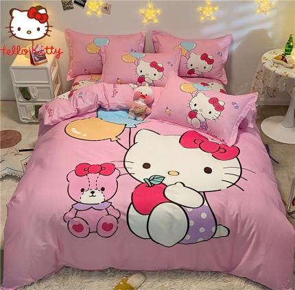 91家纺网 家纺一手货源 找家纺 孩子王 新款正版授权全棉卡通印花四件套电子图 童趣kt