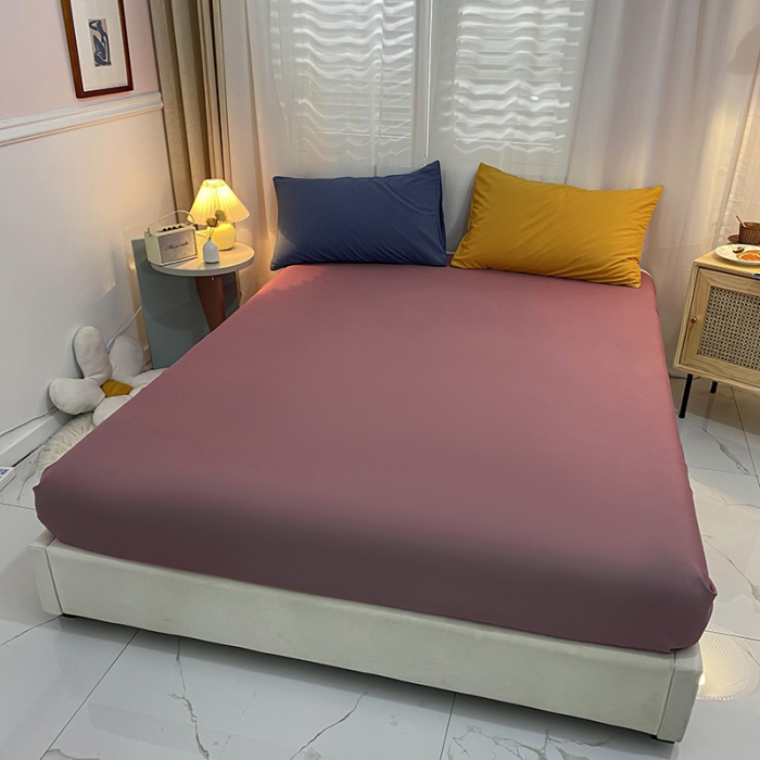 91家纺网 家纺一手货源 找家纺 曼谷 新款混搭风四件套 纯白-豆沙