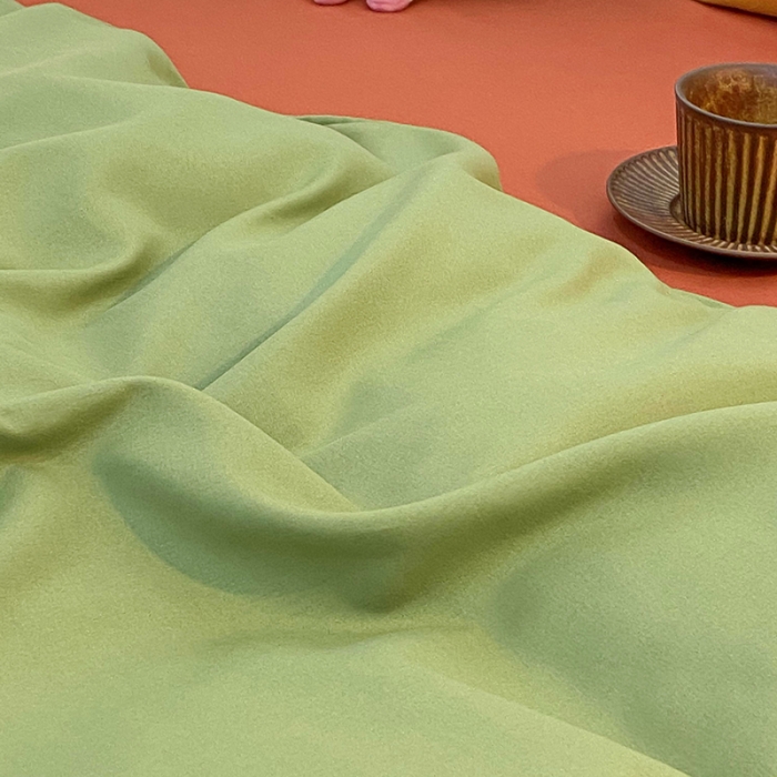 91家纺网 家纺一手货源 找家纺 曼谷 新款混搭风四件套 豆绿-橙色