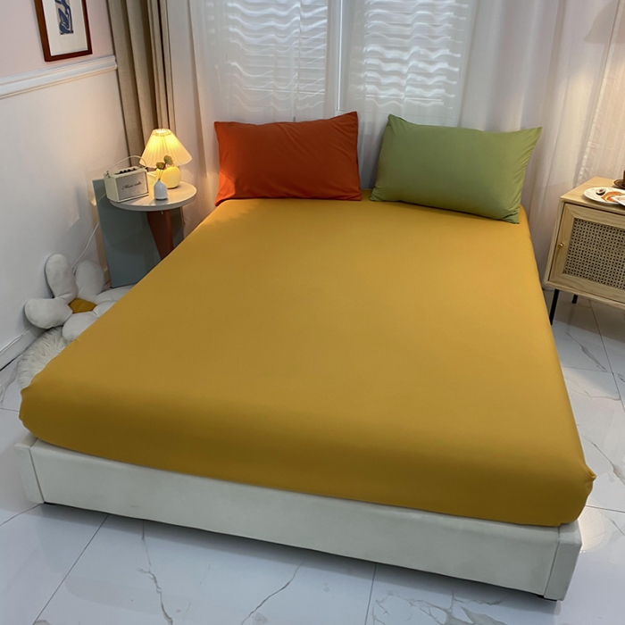 91家纺网 家纺一手货源 找家纺 曼谷 新款混搭风四件套 粉玉-姜黄