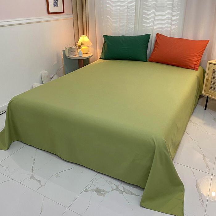 91家纺网 家纺一手货源 找家纺 曼谷 新款混搭风四件套 姜黄-豆绿