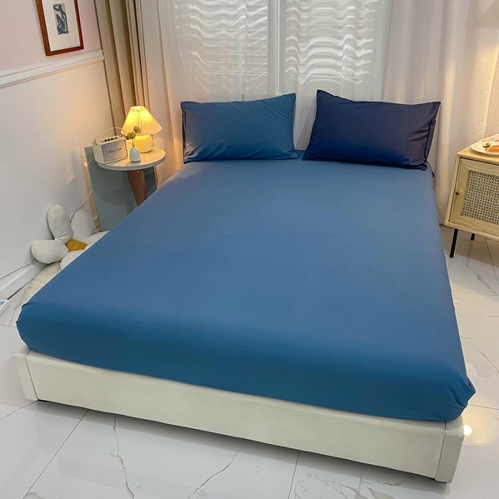 91家纺网 家纺一手货源 找家纺 曼谷 新款混搭风四件套 深灰-宝蓝