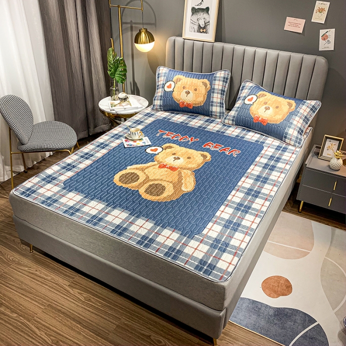 91家纺网 家纺一手货源 找家纺 慕尚2025新款乳胶凉席 大熊